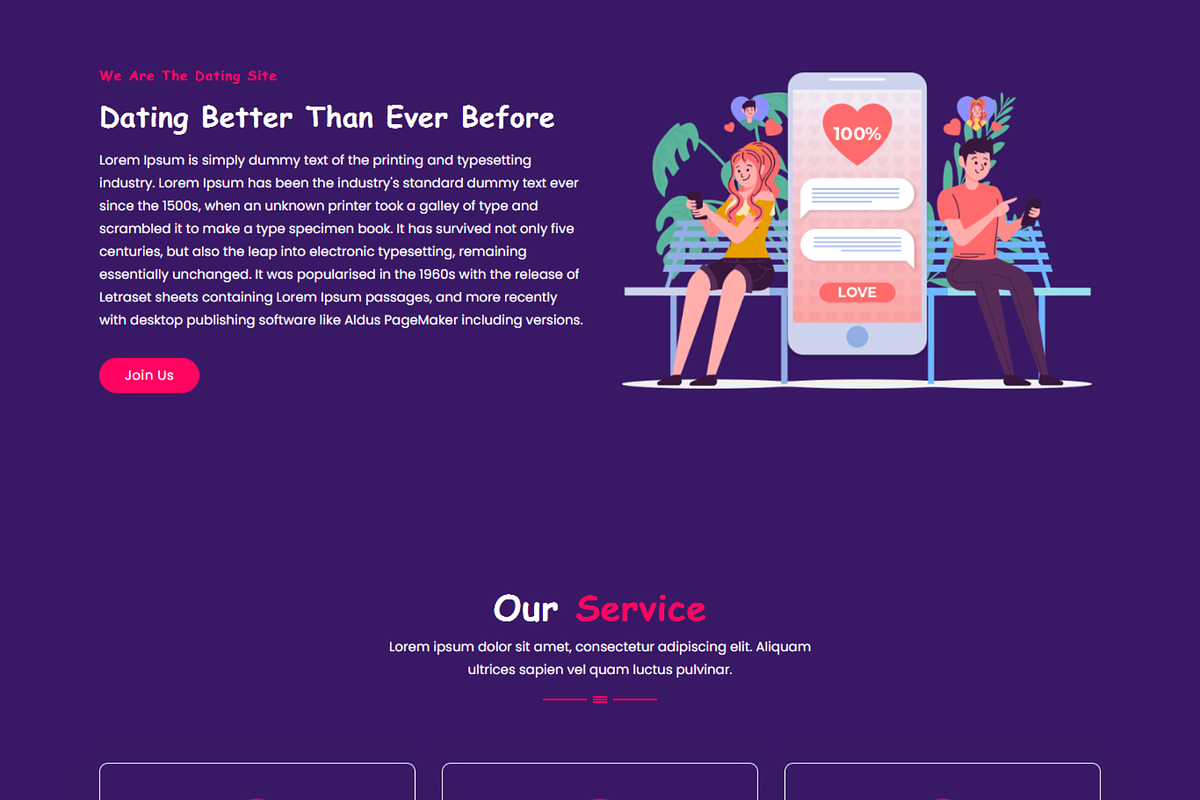 Lovely Dating & Social HTML Template, a HTML Template by Themeplaza (Photo 2 of 7)