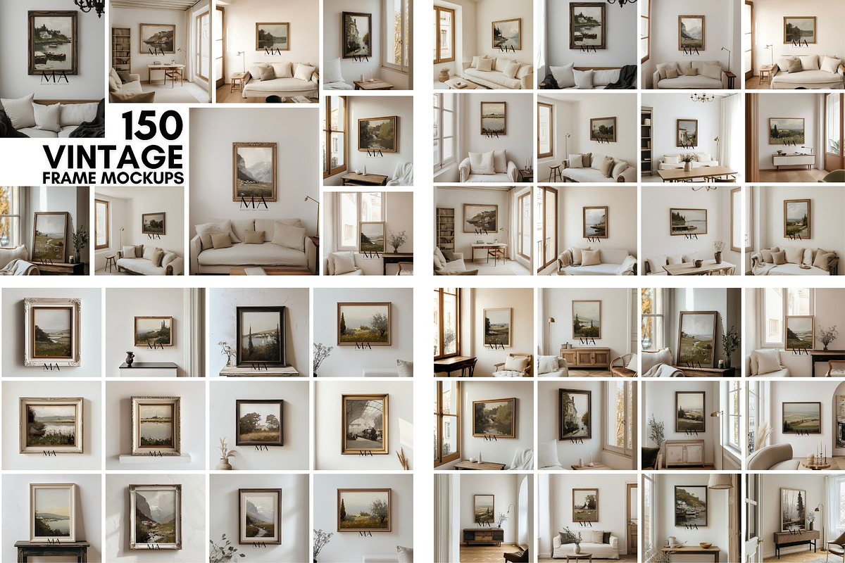 600 Frame Mockup Mega Bundle, a Household Mockup by Mockup Art Atelier (Photo 6 of 21)