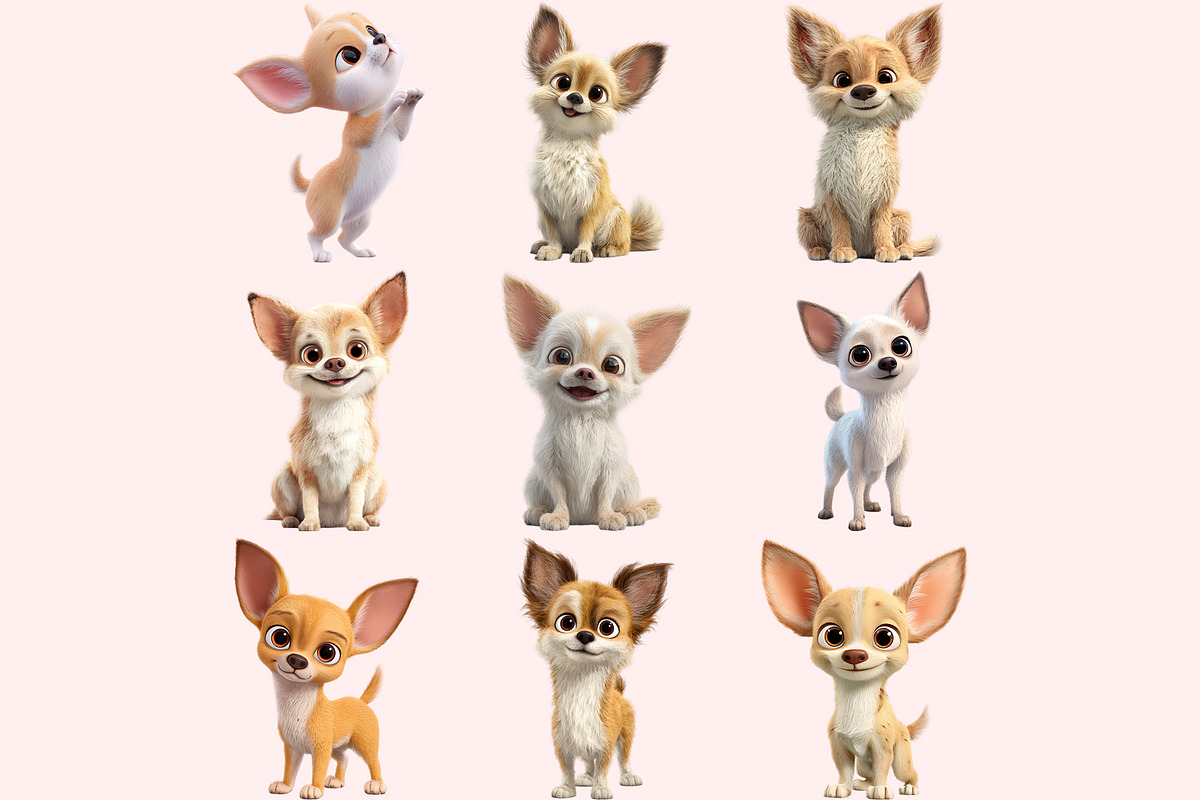 Chihuahua Clipart PNG Bundle, a Graphic by M9 Design (Photo 8 of 11)