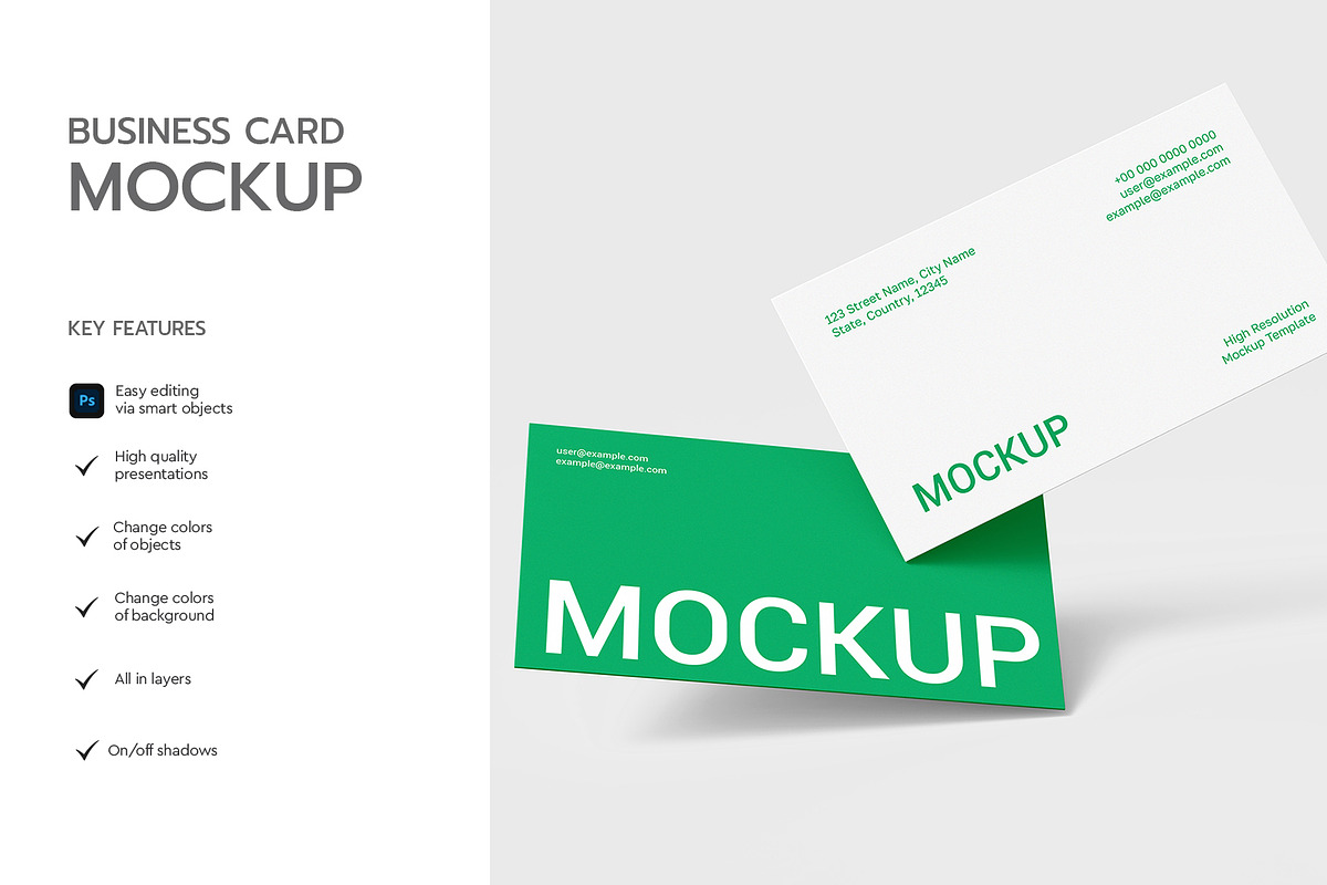 Floating Business Cards Mockup, an Advertising Mockup by graphypix (Photo 2 of 4)