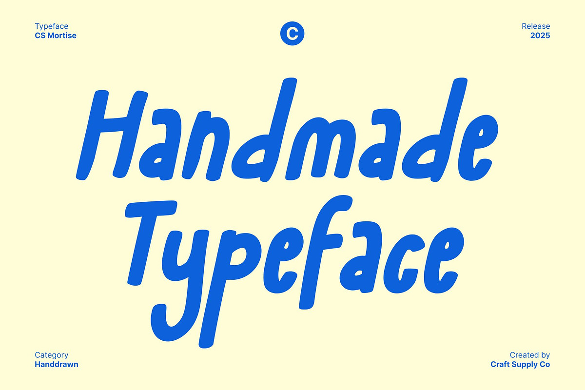 CS Mortise – Fun Handwritten Font, a Font by Craft Supply Co. (Photo 2 of 8)
