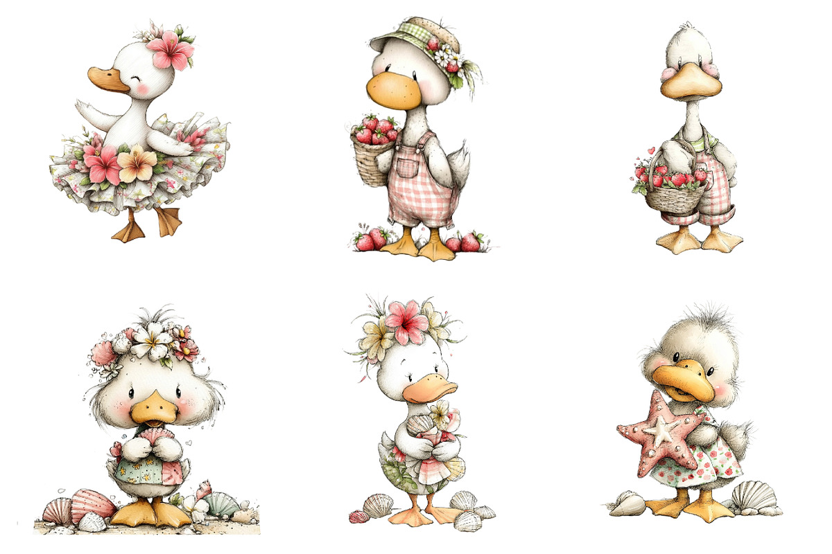 Beach Summer Goose Png Clipart, an Illustration by SinaCreation (Photo 3 of 9)