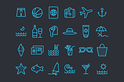 SUMMER ICONS SET, an Icon by Ema Dimitrova (Thumbnail 2 of 3)