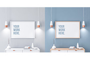 Poster Frame Mockup Set, a Print Template by GreatFruit (Thumbnail 4 of 8)