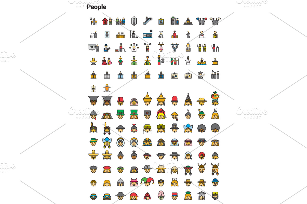 +1000 FILLED LINE ICONS, an Outline Icon by beguima (Photo 11 of 17)