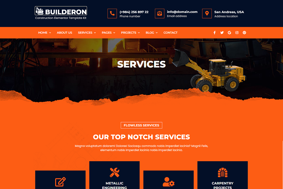 Construction Elementor Template Kit, a Landing Page Template by Shasha (Photo 6 of 15)