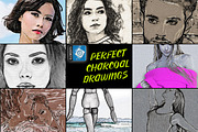 25 Master Class Charcoal Effects PSE, an Action Add-On by Pencil Pixels (Thumbnail 1 of 17)
