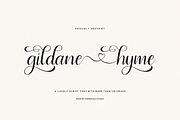 Gildane Hyme, a Script Font by Essentials Studio (Thumbnail 1 of 8)