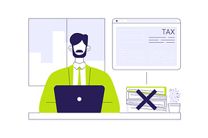 Filing online form abstract concept, a Finance Illustration by Visual Generation