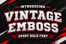 Vintage Emboss – Bold Retro Font