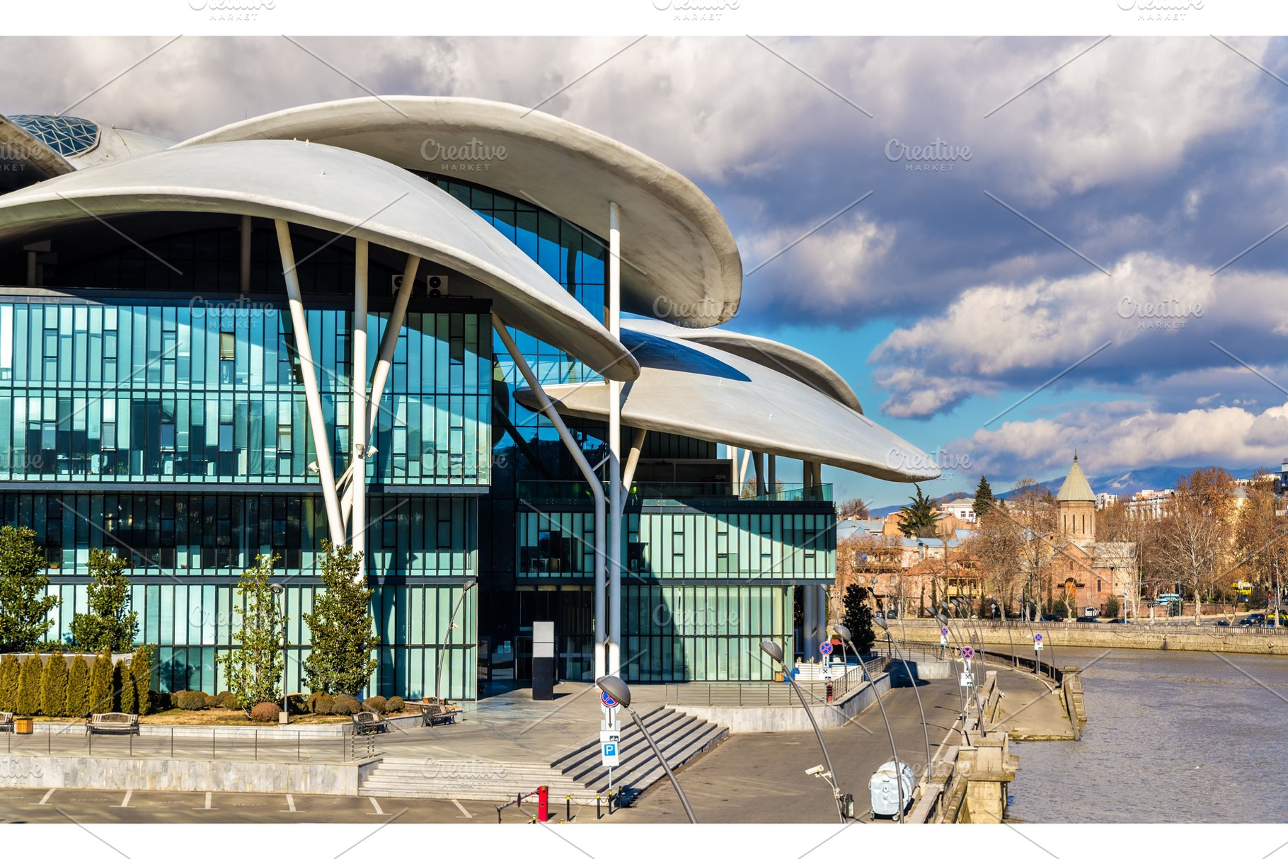 TBILISI, GEORGIA - JANUARY 10: Public Service Hall in Tbilisi on, an Architecture Photo by Leonid Andronov