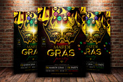 Mardi Gras Party Flyer Template, a Flyer Template by MergeIdea (Thumbnail 1 of 3)