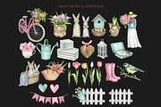 Watercolor spring clipart, an Illustration by AquarelleSpace (Thumbnail 3 of 4)