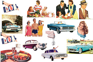 1950s Collage Art Pack