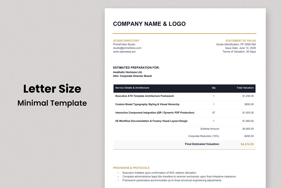 Business Invoice / Quotation, a Stationery Template by Anjum Ilyas (Photo 2 of 4)