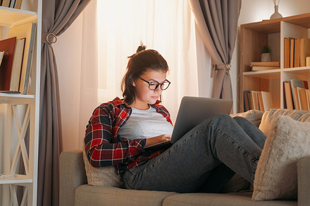 Home work freelance job internet leisure woman, a Person Photo by Photo Drive Studio
