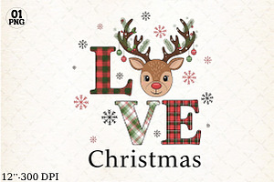 Love Christmas PNG Sublimation, an Illustration by Libby Wishes