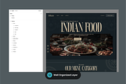 Indian Restaurant Landing Page, a Landing Page Template by SLAB! Design (Thumbnail 2 of 3)