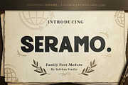 Seramo, a Sans Serif Font by Sulthan Studio (Thumbnail 1 of 13)