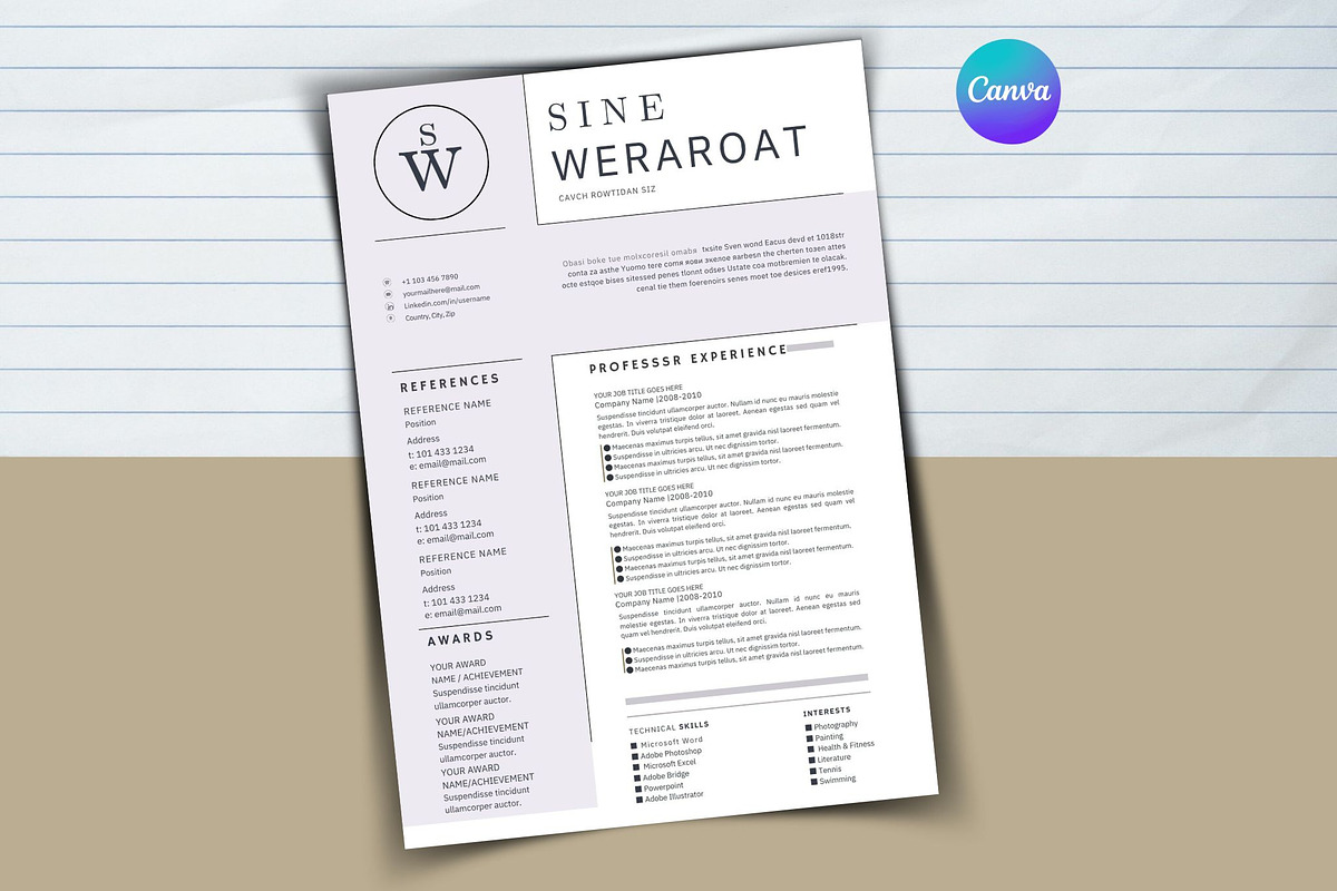 ATS Friendly Resume Template, a Templates & Theme by iloveTemplate (Photo 6 of 6)