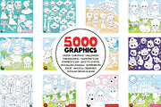 5000 in 1 - Black lines Mega Bundle, an Illustration by PrettyBundles (Thumbnail 11 of 27)