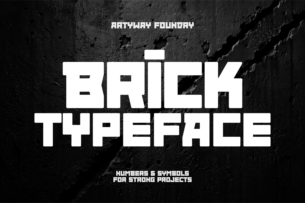 New Brick Font, a Sans Serif Font by artyway (Photo 1 of 5)