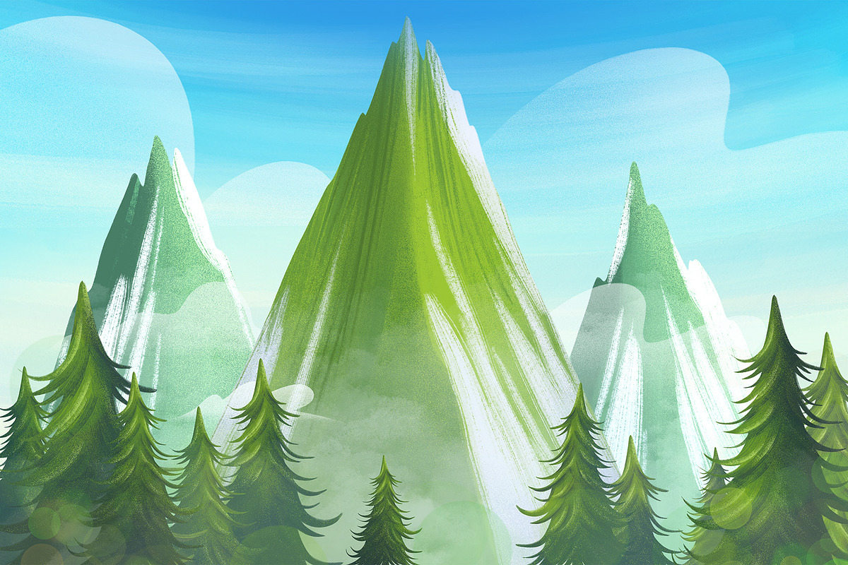 Mountain Backgrounds Pack, an Object Graphic by DesignerCandies