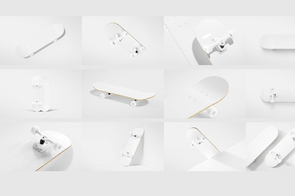 Skateboard Mockup Set v1, a Merchandise Mockup by Mocart (Photo 15 of 18)