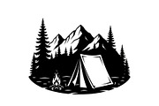 50 Camping Mountain Vector Bundle, an Illustration by jahid234 (Thumbnail 44 of 51)