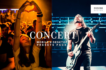 12 CONCERT MOBILE DESKTOP PRESETS, a Plug-in Add-On by FOXIMIDesign