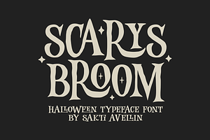 Scarys Broom - Halloween Font, a Handwritten Font by SaktiAvellin