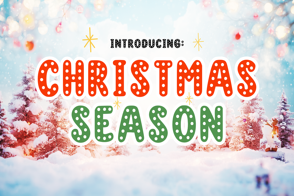 Christmas Season - Decorative Font, a Font by KiddoGlyphs Studio (Photo 1 of 5)