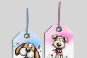 Whimsical Dogs Floral Clipart Spring, a Graphic by one-touch (Thumbnail 3 of 19)