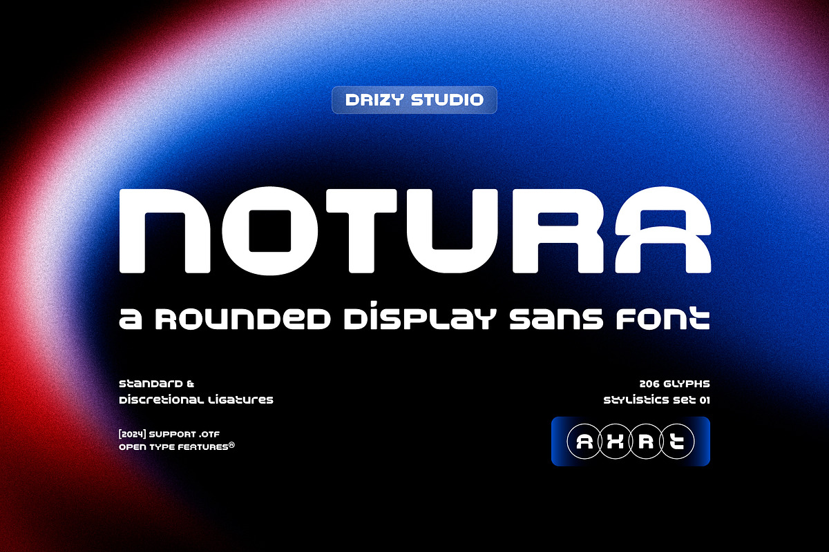 Notura – Rounded Display Sans Font, a Sans Serif Font by Drizy (Photo 1 of 10)