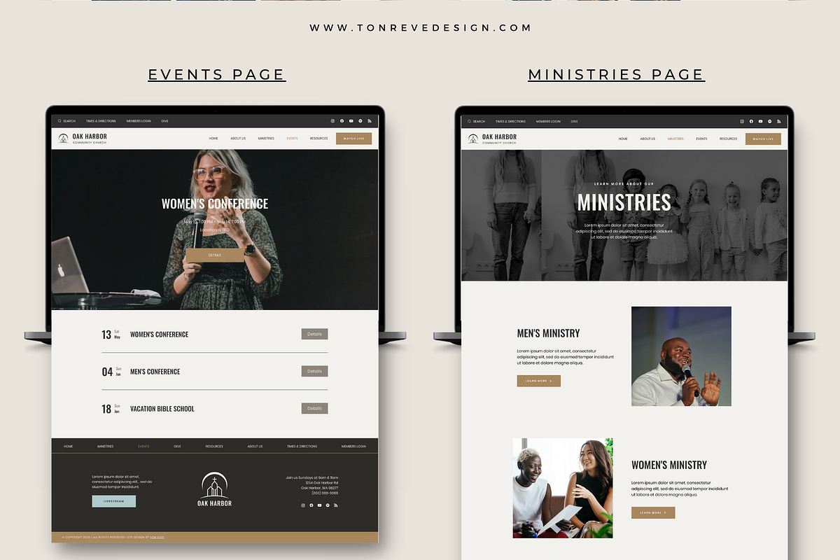Church Ministry Wix Website Template, a Wix Template by Ton Rêve Design Studio (Photo 4 of 10)