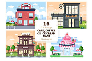 16 Coffee, Cafe Or Ice Cream Shop