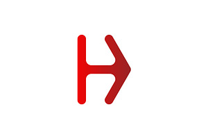 Letter H arrow logo icon design