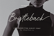 Bristleback, a Script Font by Shopifont.co (Thumbnail 1 of 13)