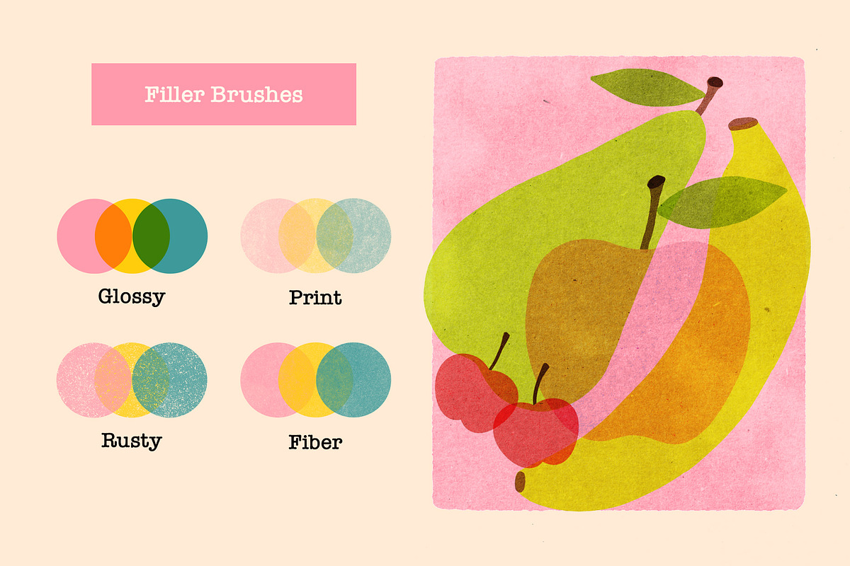 Mid Century Brushes For Procreate, a Brush Add-On by seamless team (Photo 6 of 9)