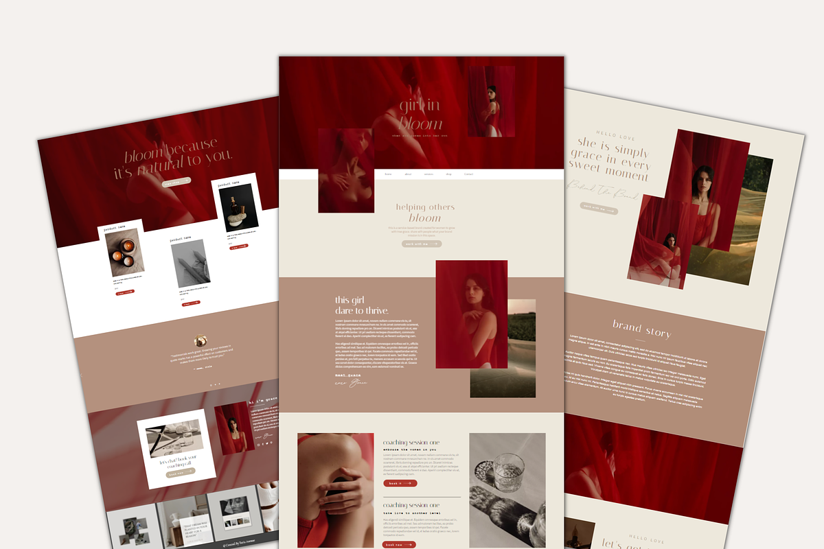 Wix Website Template | Girl In Bloom, a Websites & App Template by Turia Avenue (Photo 2 of 5)