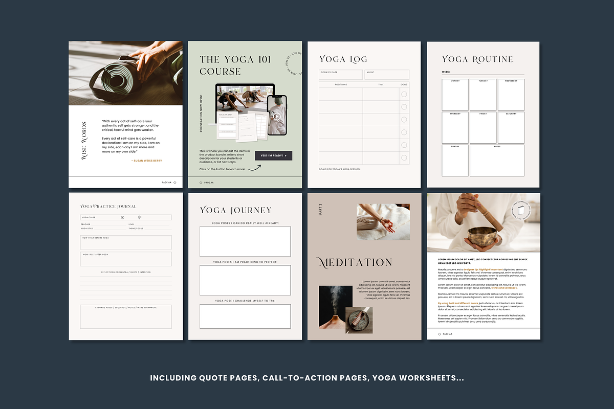 Yoga and Wellness Workbook | Canva, a Templates & Theme by Erin Cassidy (Photo 5 of 10)