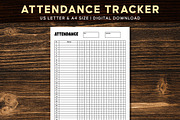 Monthly Attendance Template, a Stationery Template by Graphicsnext (Thumbnail 1 of 4)