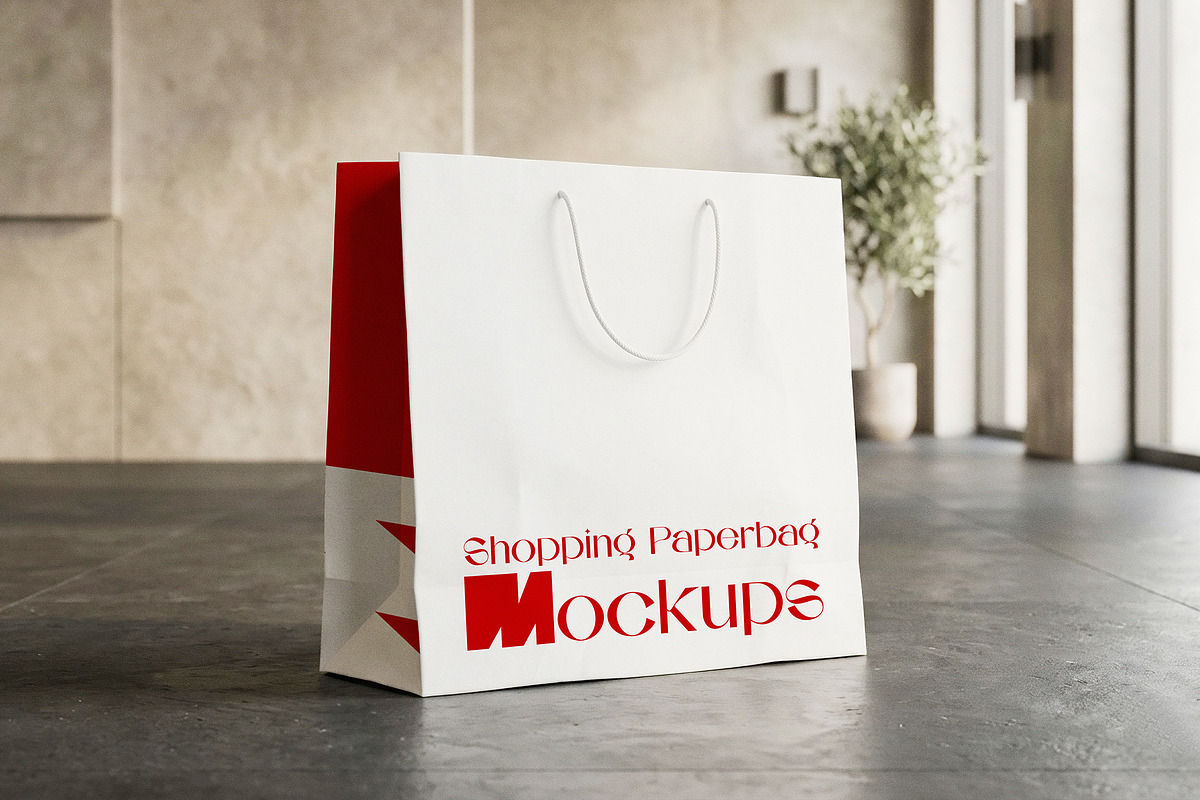 Shopping Paperbag Mockup Scene, a Packaging Mockup by areadesain (Photo 5 of 5)