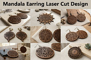 Mandala Earring SVGn, an Object Graphic by hafijul (Thumbnail 1 of 11)