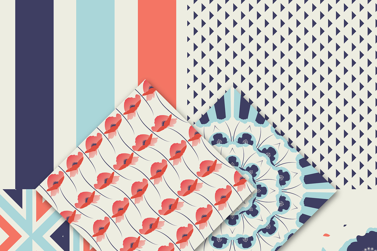 Digital Floral Paper preview 4