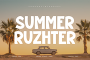 Summer Ruzhter Font, a Sans Serif Font by Iqsiart Studio (Thumbnail 1 of 6)