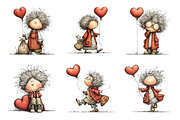 Quirky Elderly Valentine Woman PNG, an Illustration by SinaCreation (Thumbnail 3 of 11)