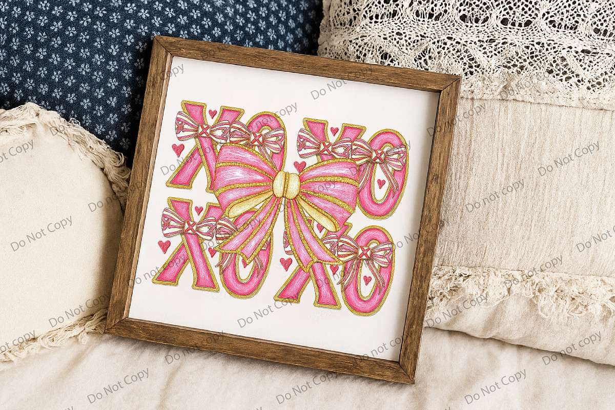 Coquette Valentines XOXO PNG, an Illustration by Libby Wishes (Photo 5 of 8)