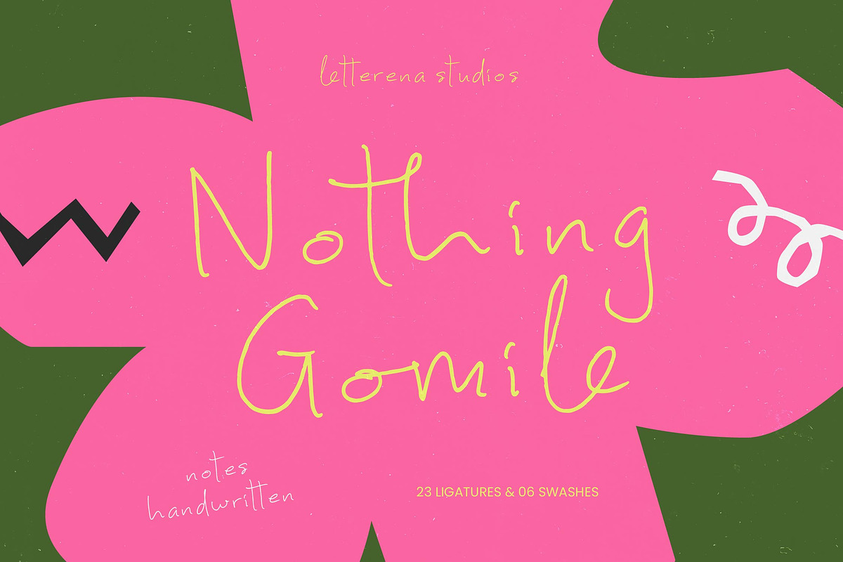 Nothing Gomile Notes Handwritten, a Script Font by Letterena Studios Script (Photo 1 of 10)