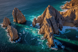 Dramatic aerial view of Lands End, a Photo by Pavel_design
